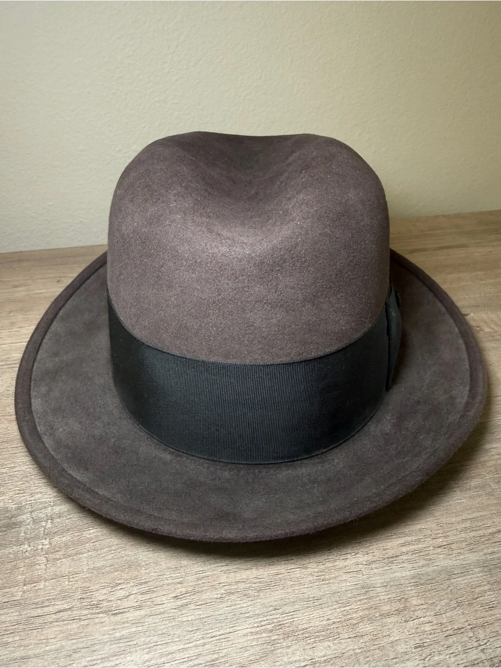 Vintage Stetson Brown Felt Fedora with Black Band (Sz 6 7/8)